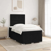 Letto box spring con materasso Nero 120 x 200 cm Tessuto 3454115