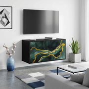 Mobile TV da Parete WIJHE 69 x 33 x 40 cm Rovere Nero 8007120