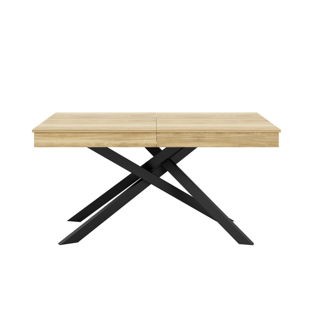 Tavolo da pranzo allungabile 140-180 cm; MDF; rovere