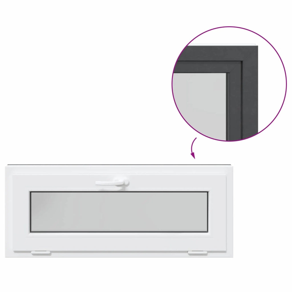 Finestra per Soffitta RISOR 110 x 40 cm PVC e Vetro Antracite CFW6507386