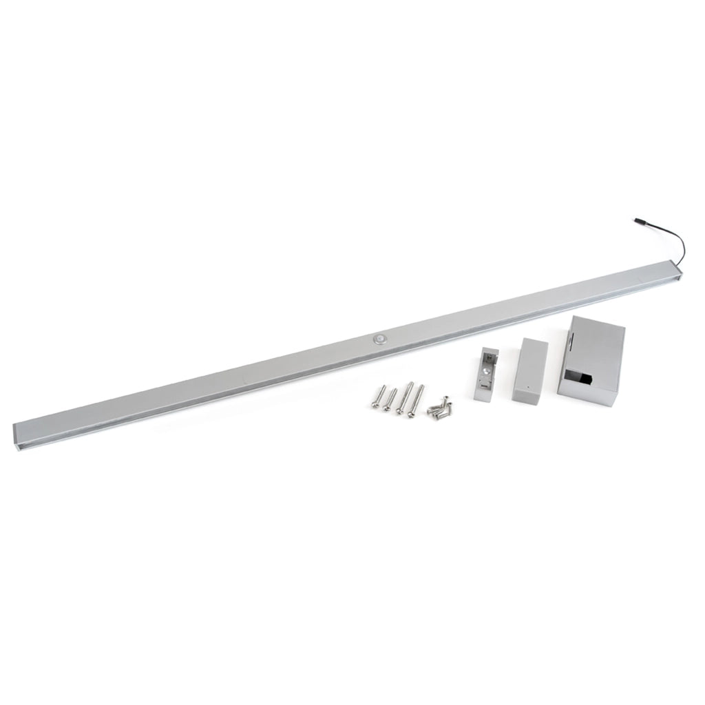 Emuca Barra appendiabili per armadi Castor con luce LED, batteria rimovibile e sensore di movimento, 708, Anodizzato opaco, 1 u.