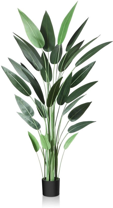 Lelie Artificiale 180CM Finto Tropico Palme  Plastica Grande Pianta in Vaso per Interno Esterno Casa Ufficio Giardino Decorazione Moderna Regalo di Benvenuto (1 Pacchetto)