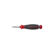 Wiha SB3803050 PocketMax Giravite con Portainserti Magnetico 8 Pezzi 1-4'' con Inserti A Taglio Phillips Pozidriv TORX colore Nero