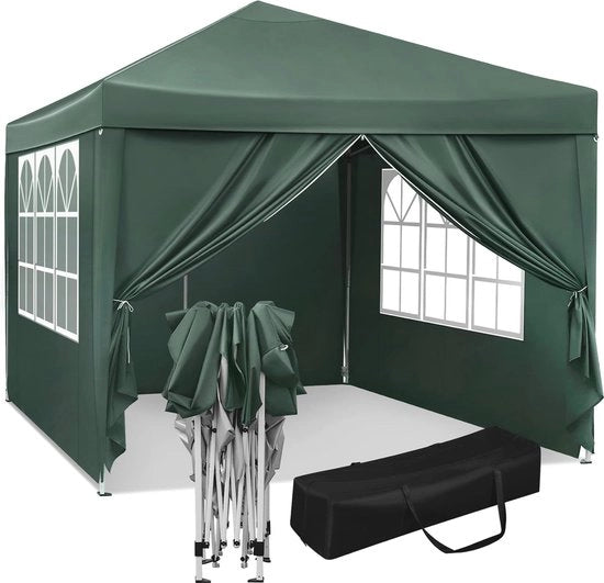 Tenda da Giardino 3 x 3 m - Ombrellone da Giardino con Struttura in Acciaio, Resistente alle Intemperie