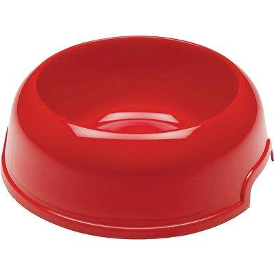Set 3 ciotole per cani e gatti in plastica 2 litri Ø 29 cm con bordo antiscivolo e maniglia laterale colori assortiti Ferplast