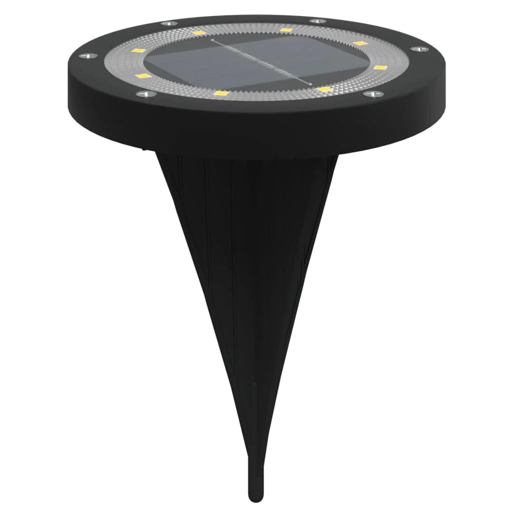 Set di 12 luci solari da giardino illuminazione automatica 11 x 13 cm nero PS 02_0056674