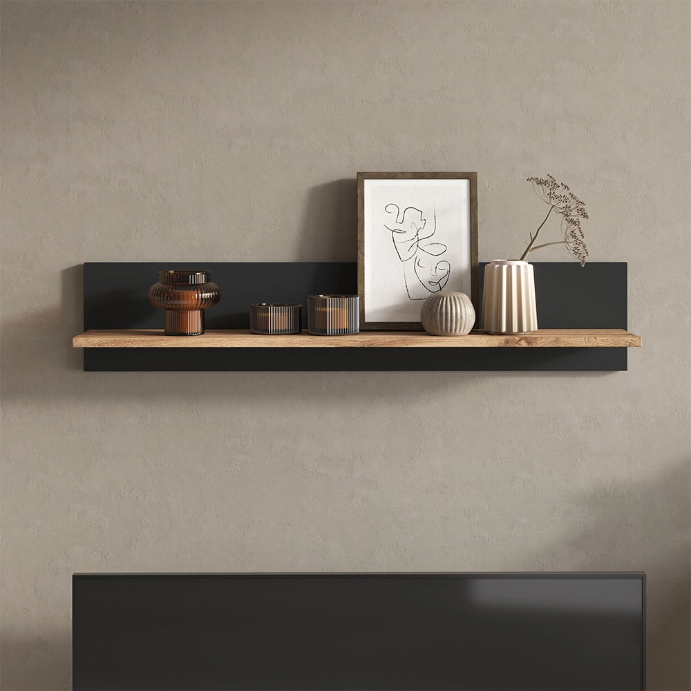 Vicco Libreria da parete Quercia Wotan 100 x 20 cm staffa a parete