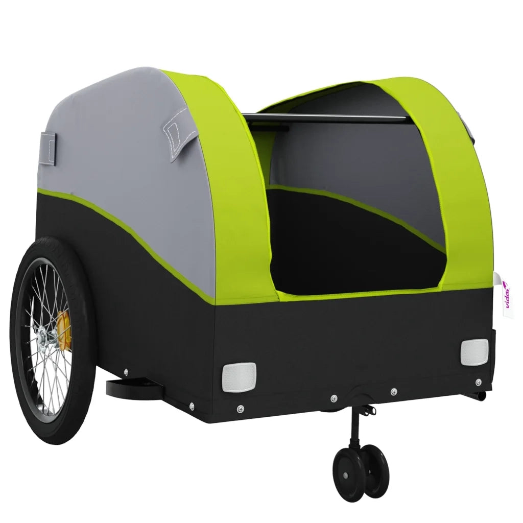 Rimorchio da Bici Nero e Verde 45 kg in Ferro CFW1115188