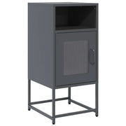 Comodino | Armadio da Notte | Mobiletto da notte Antracite 36x39x78 cm in Acciaio Laminato a Freddo