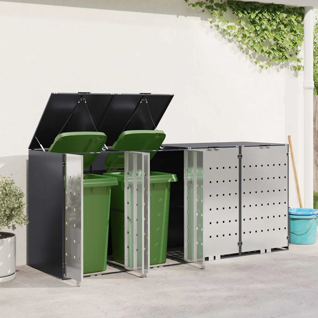 Contenitore per Rifiuti per 3 Bidoni 340 x 77.5 x 115.5 cm