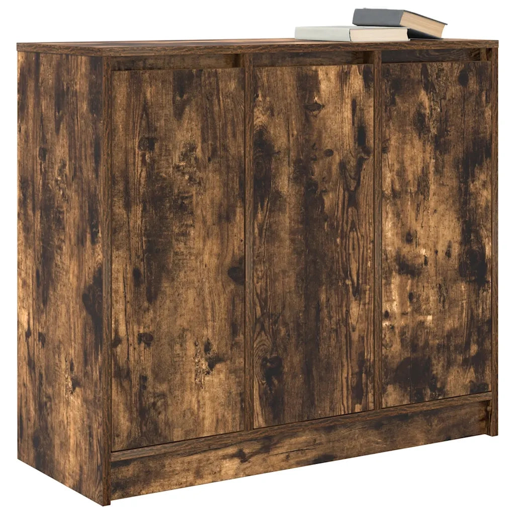 Credenza Rovere Fumo 85x34x76 cm in Legno Multistrato