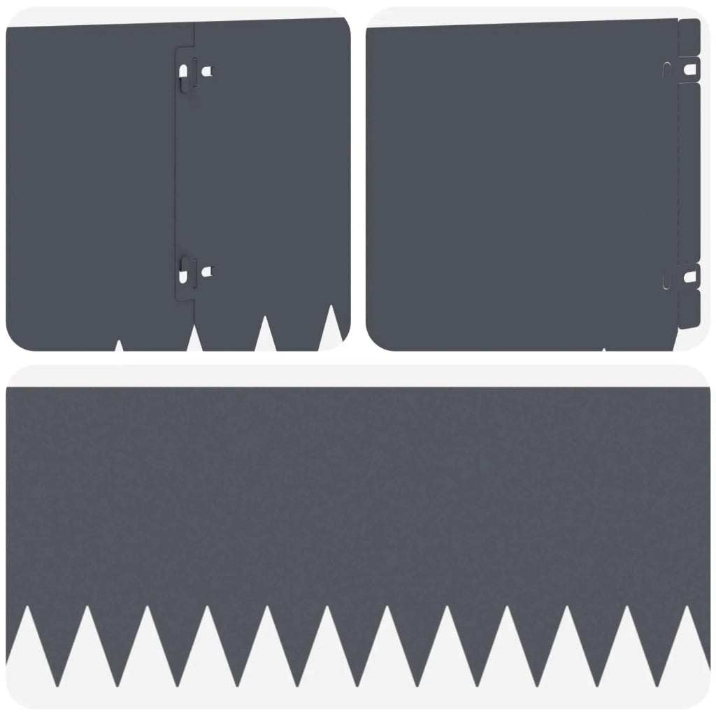 Bordura per Prato 10 pcs 103 x 25 cm Acciaio Antracite 8008494
