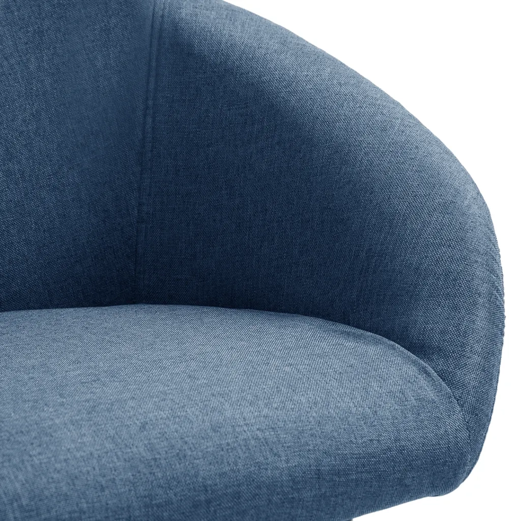 Sedie da Pranzo 4 pz Blu in Tessuto 278411
