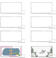 Tavolo di segnalazione per tavoli 20 pezzi - trasparente - per matrimoni e feste - dimensioni 90 x 50 x 2 mm - numero di tavolo
