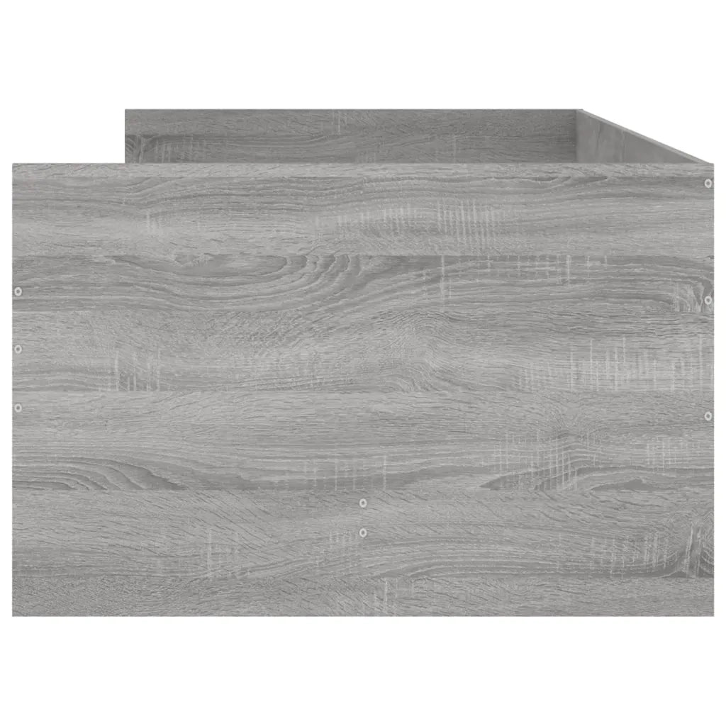 Letto singolo | Letto per adulti | Giroletto con Cassetti Grigio Sonoma 90x200 cm
