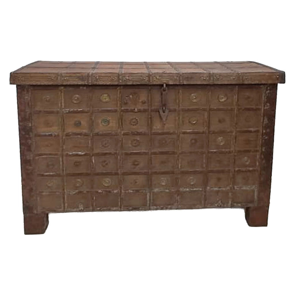 Cassa in legno fatta a mano 131x46x87h cm