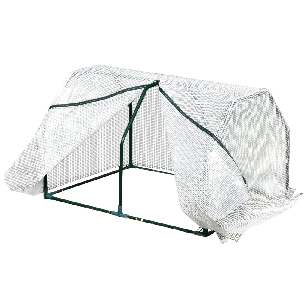 Mini Serra da Giardino e Balcone 99x71x60 cm in Plastica PE e Acciaio con Chiusura a Zip