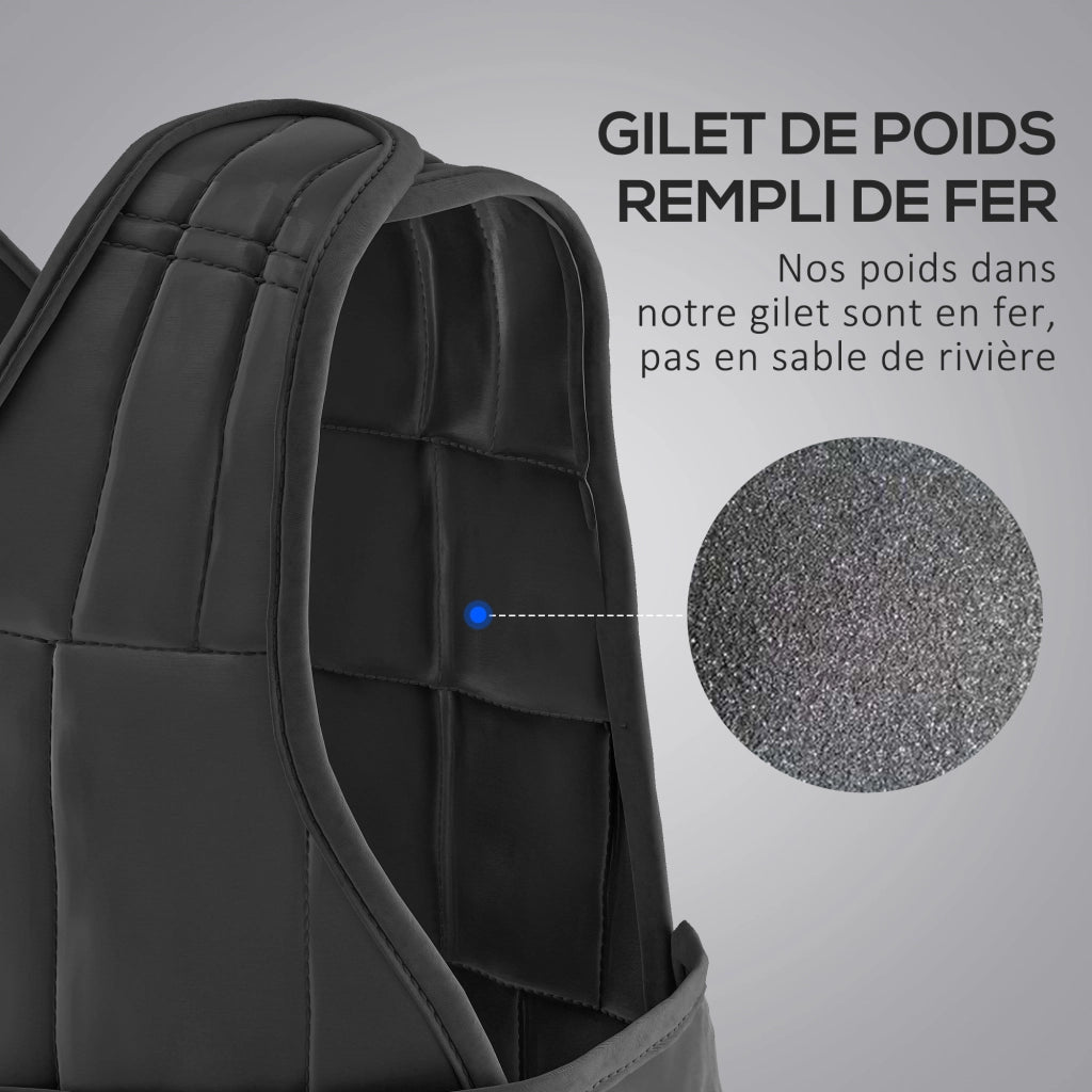 Giubbotto pesato regolabile ¨C zephmum ¨C 20 kg max, pesi rimovibili