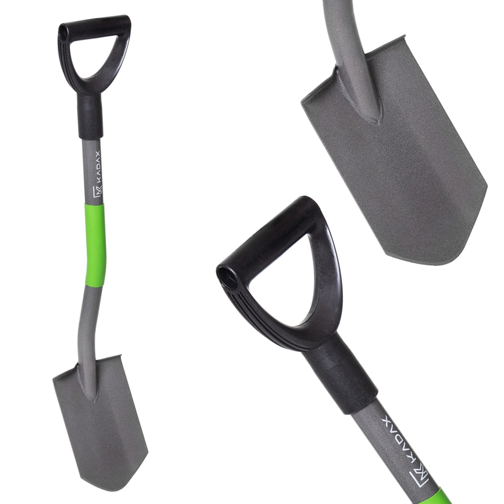Pala da giardino ergonomica KADAX, affilata, 84 cm, in metallo, con manico appuntito.