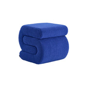 Pouf in bouclé, blu