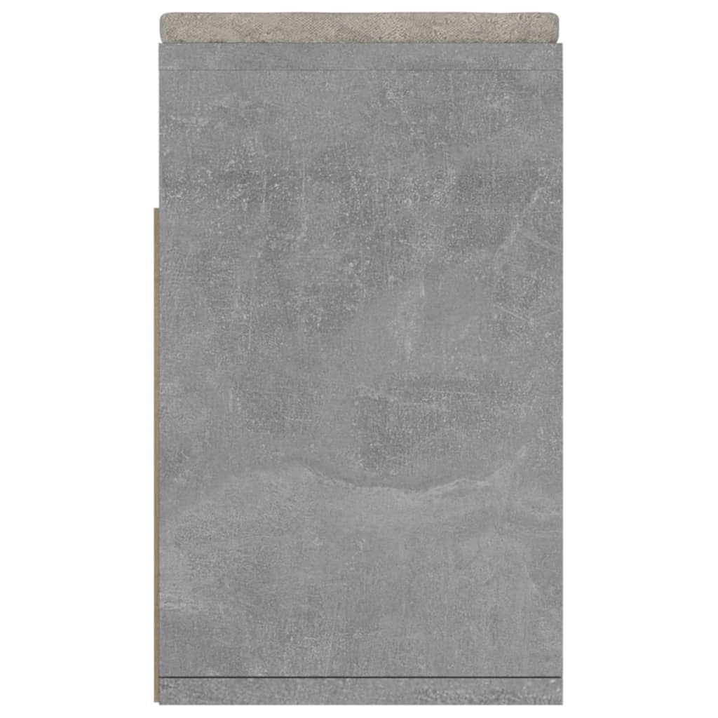 Panca portascarpe/stivali cassettiera scaffale mobiletto portaoggetti per ingresso con cuscino legno ingegnerizzato grigio 02_0022873