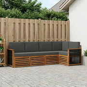 Set divano sezionale con cuscino 4 pcs Naturale e Antracite