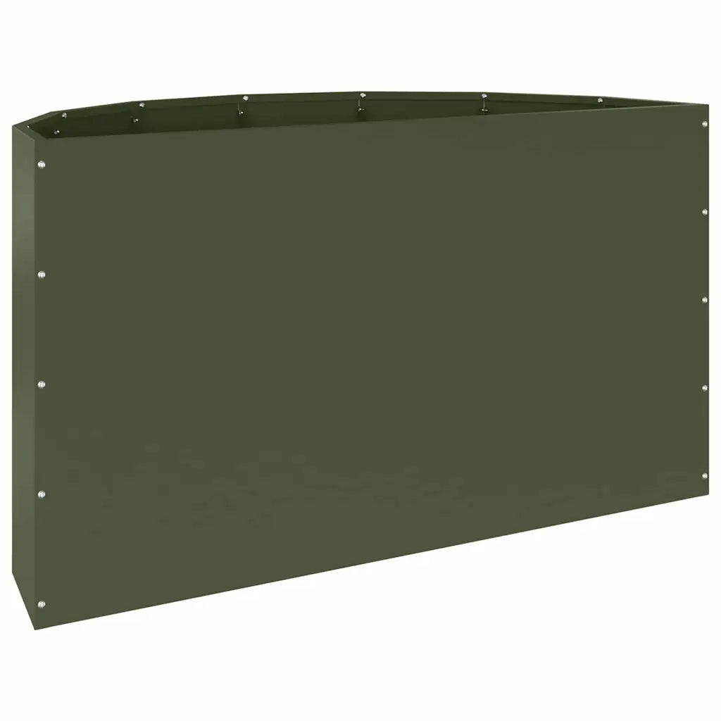 Fioriera-Vaso-Contenitore per Piante Verde oliva 90 x 45 x 50 cm Acciaio
