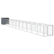 Cuccia per cani con cortile 110 x 1221 x 110 cm antracite 02_0043463