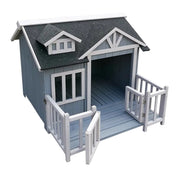 Cuccia per cani grigia casa di lusso XL legno balcone giardino terrazza cane 16_0002660