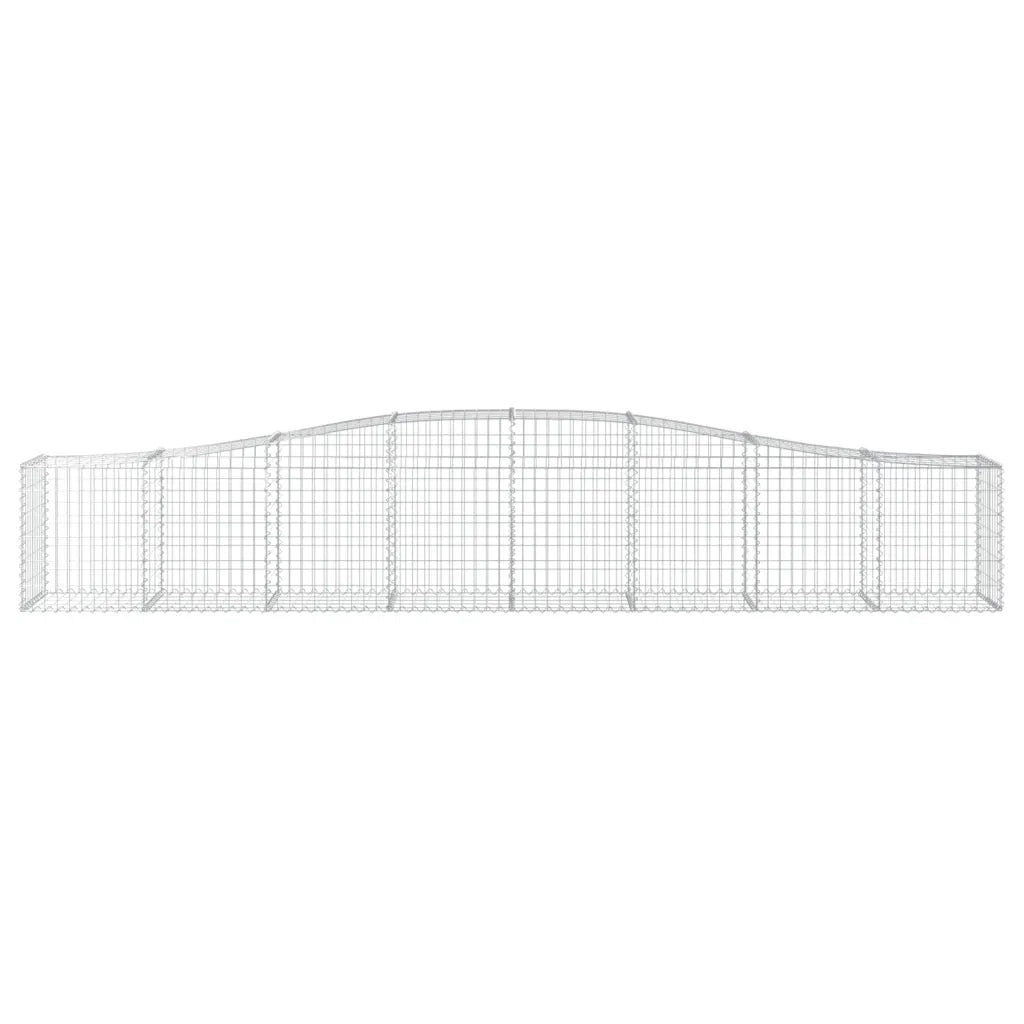 Cesti Gabbioni ad Arco 15 pz 400x50x60/80 cm Ferro Zincato 3145939