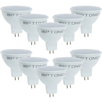 Lampadina dicroica led spillo gu5.3 7 watt risparmio energetico 4500k pezzi 10