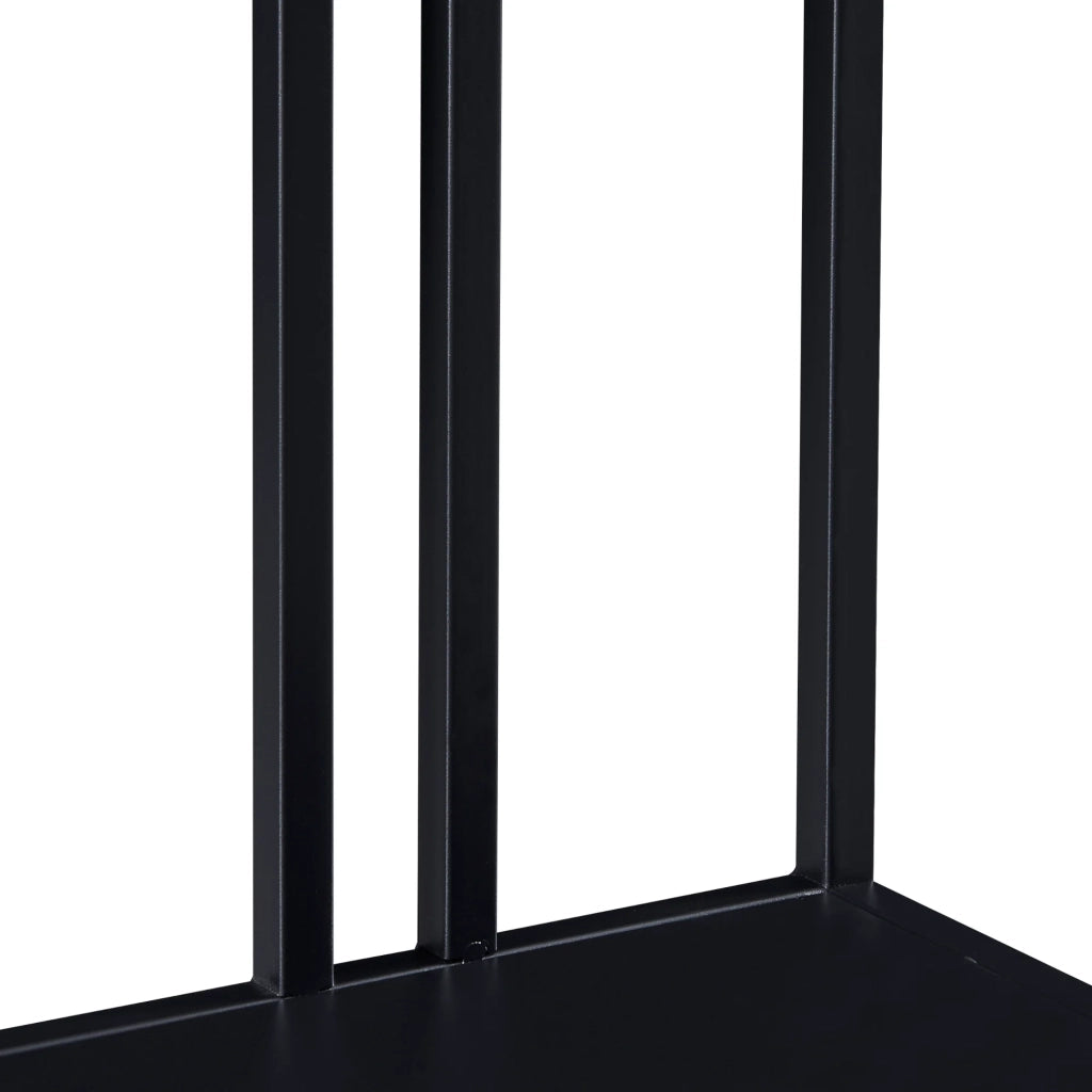 Tavolo consolle in metallo 85 x 55 x 30 cm nero 03_0008584