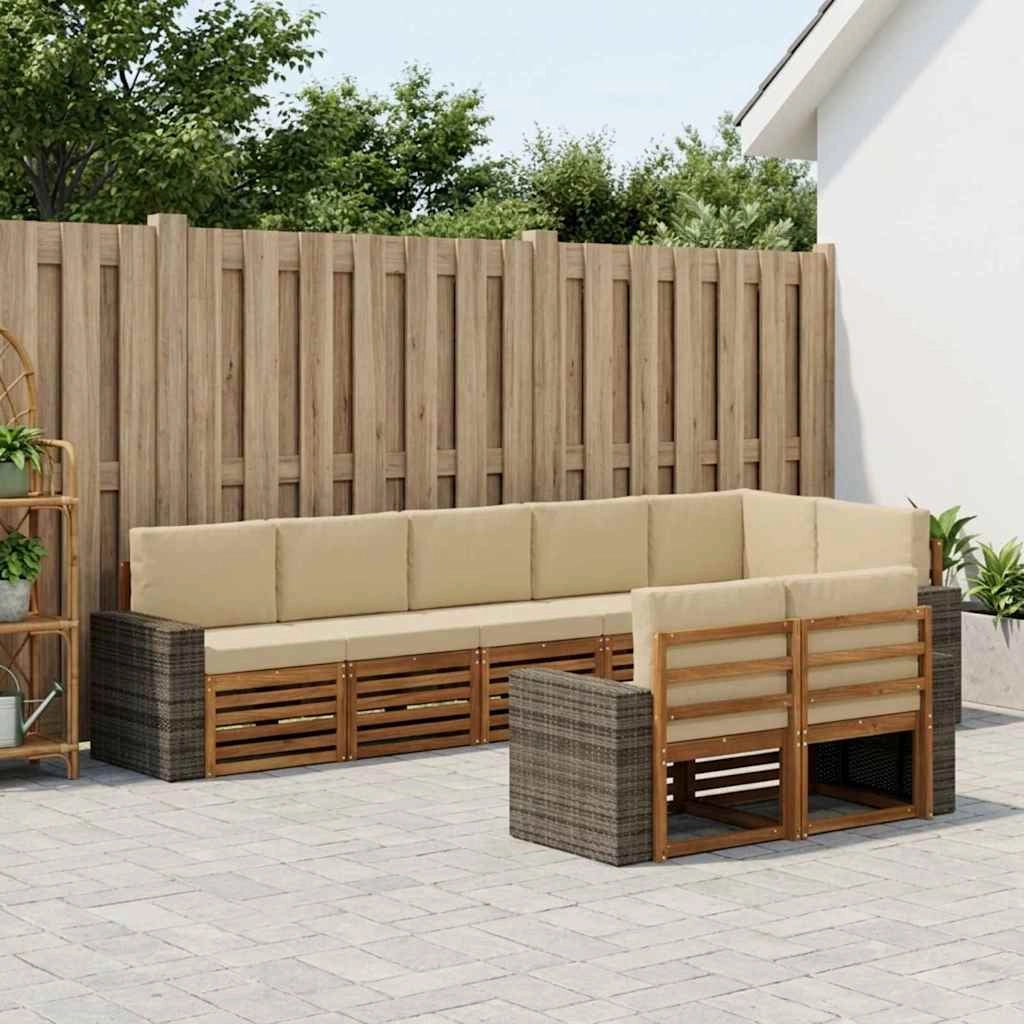 Set di divani da esterno 8 pz Poliestere 3384519