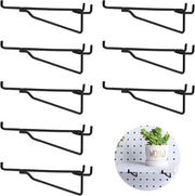 Pegboard Plankhaken in Metallo 8 pezzi, Ganci per Attrezzi Resistenti 6 pollici - Organizzatore per Bancone di Falegnameria