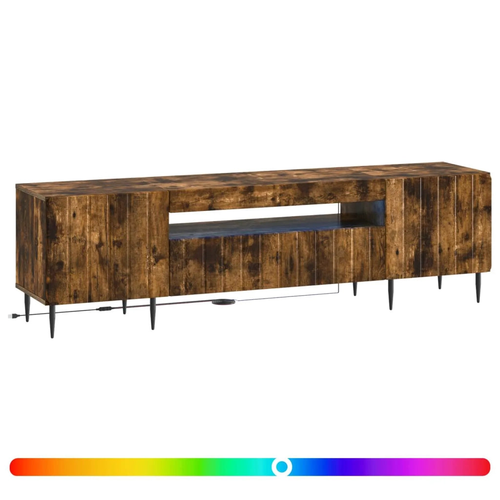 Mobile TV LED Rovere Fumo Legno ingegnerizzato 896470