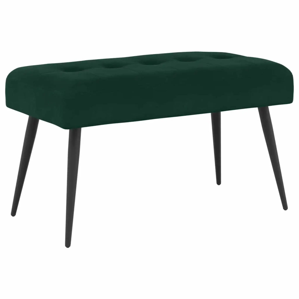 Panchina con bottoni imbottiti Verde Scuro 80 x 40 x 46 cm 42038517