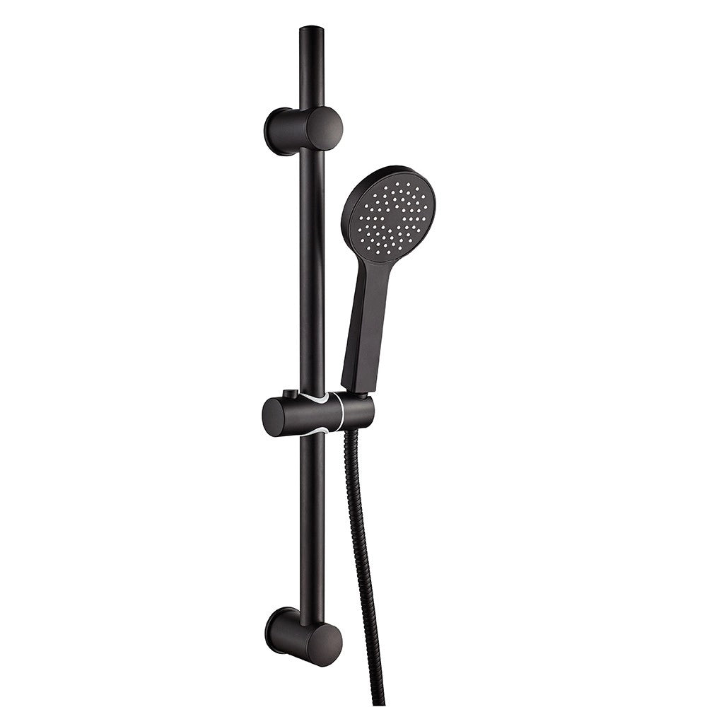 Saliscendi nero anticalcare con doccino a 1 getto - serie vogue