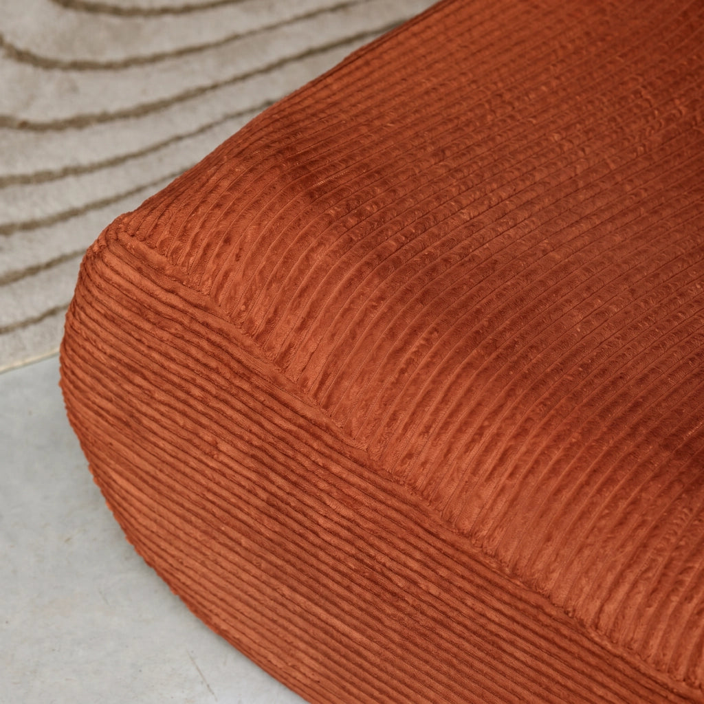 Divano modulare velluto, 2 posti, terracotta
