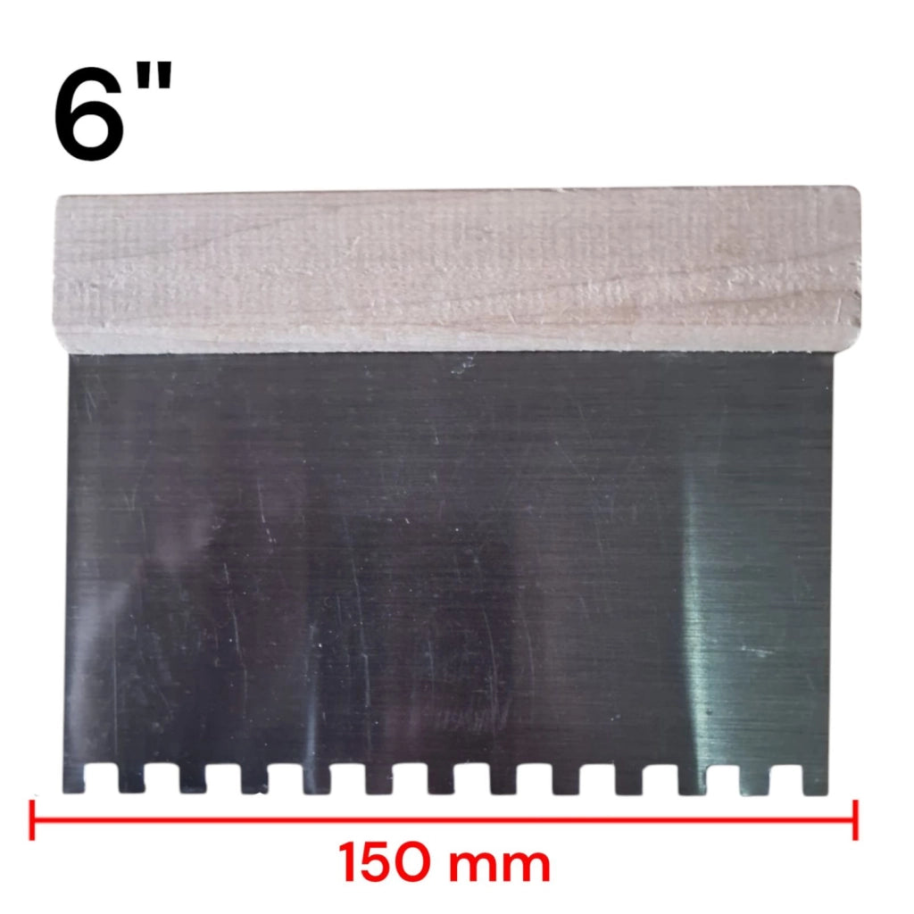 Set 4 pezzi spatole dentate misure 4/6/8/10" per colla manico in legno 63002/3/4/5
