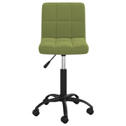 Sedia da Pranzo | Sedie da cucina Girevole Verde Chiaro in Velluto