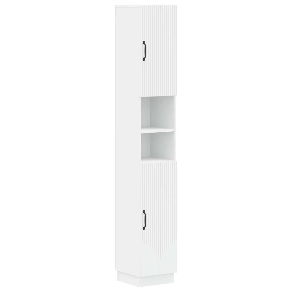 Armadio da Bagno con Ripiano Aperto HOORN Bianco 897255