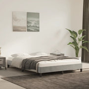 Giroletto senza Materasso Grigio Chiaro 140x200 cm Velluto 346976