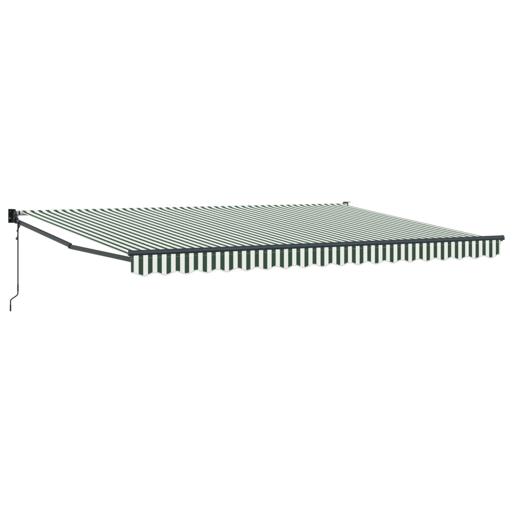 Tenda Retrattile Automatica Verde e Bianca 450x300 cm