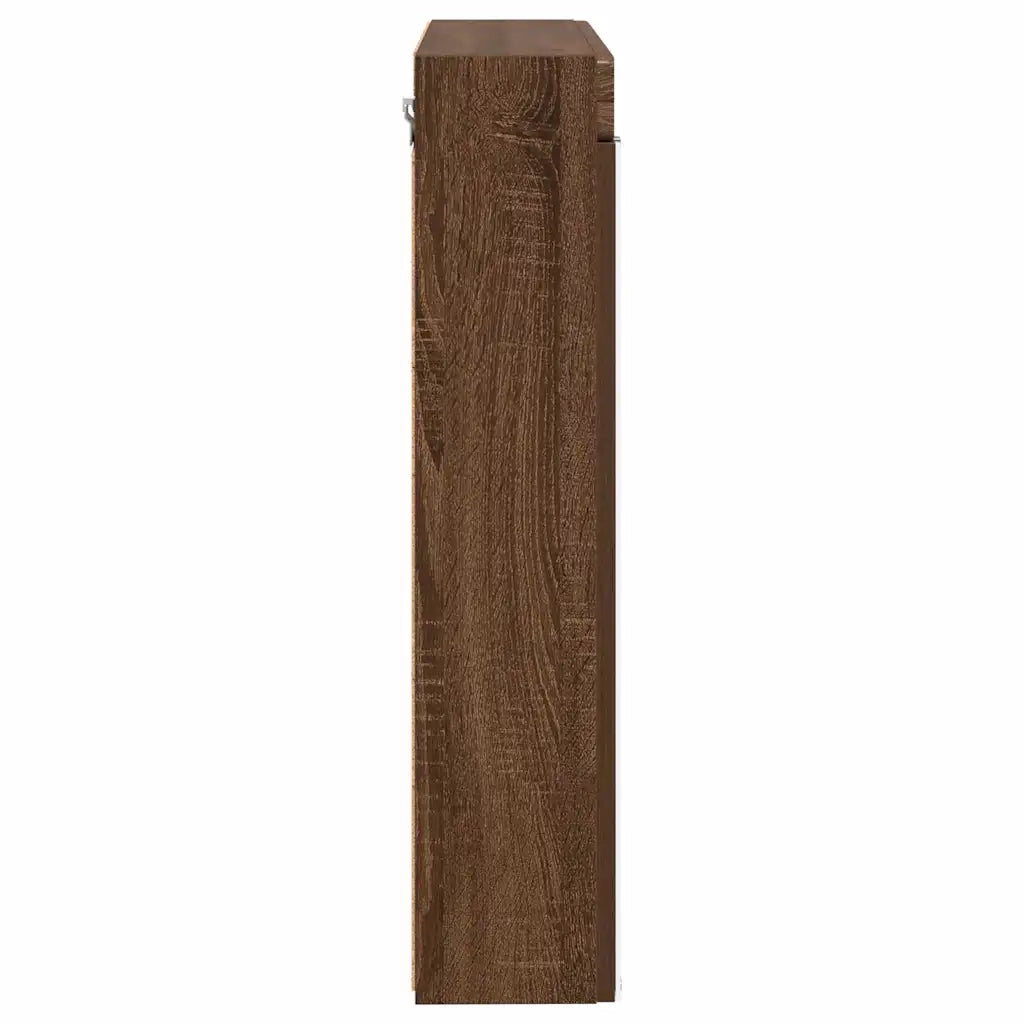 Mobiletto per specchio da bagno con porta TULUM Rovere Marrone