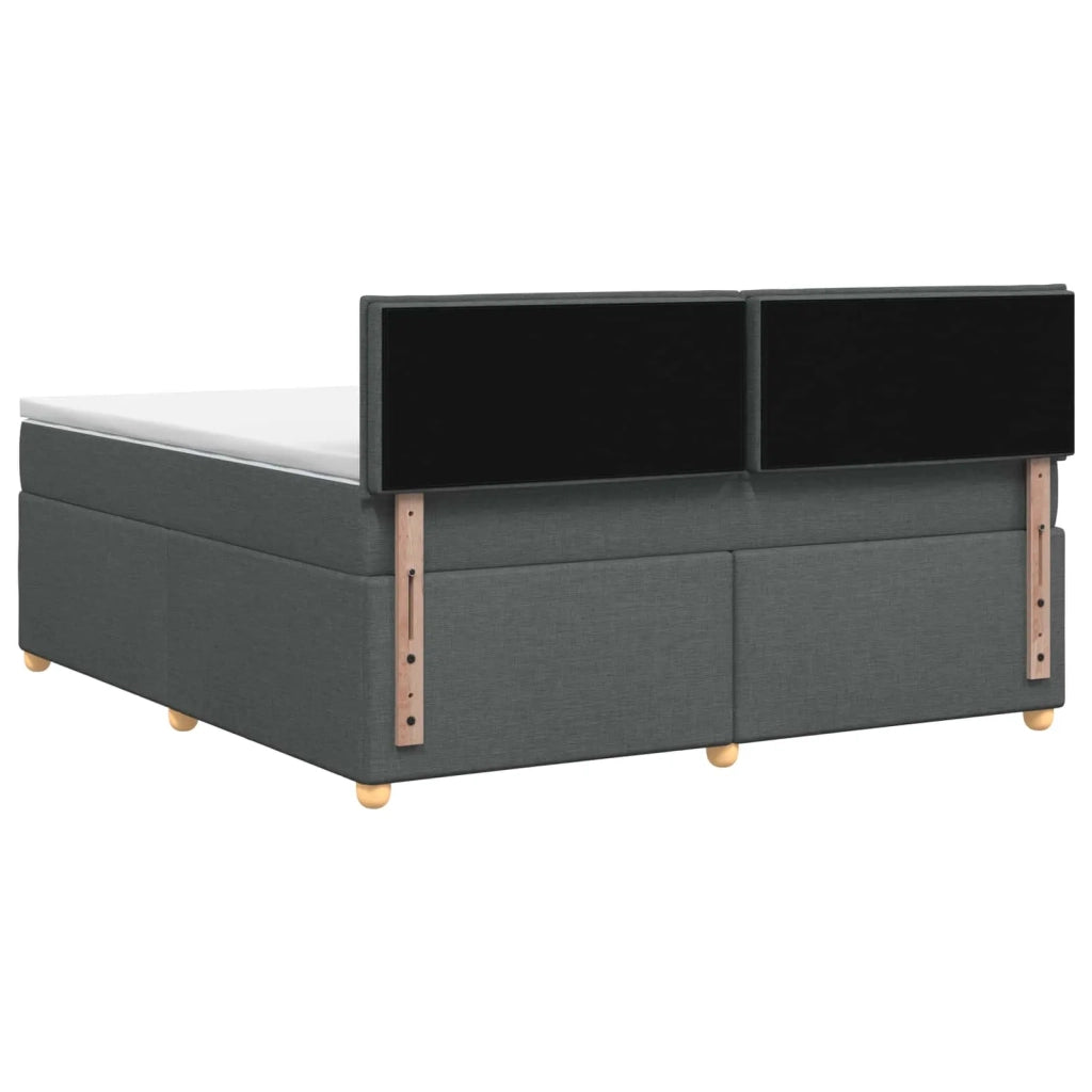 Letto box spring con materasso Grigio Scuro 160 x 200 cm 3450987