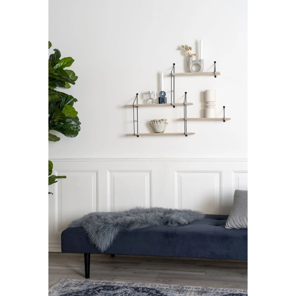 Mensola Harlem, Marrone, Legno, 17,5x99x62 cm