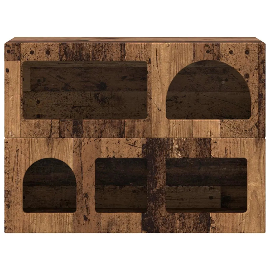 Credenza | Madia | Buffet da pranzo | Armadio da pranzo Legno vecchio 80.5 x 35 x 59 cm Legno multistrato