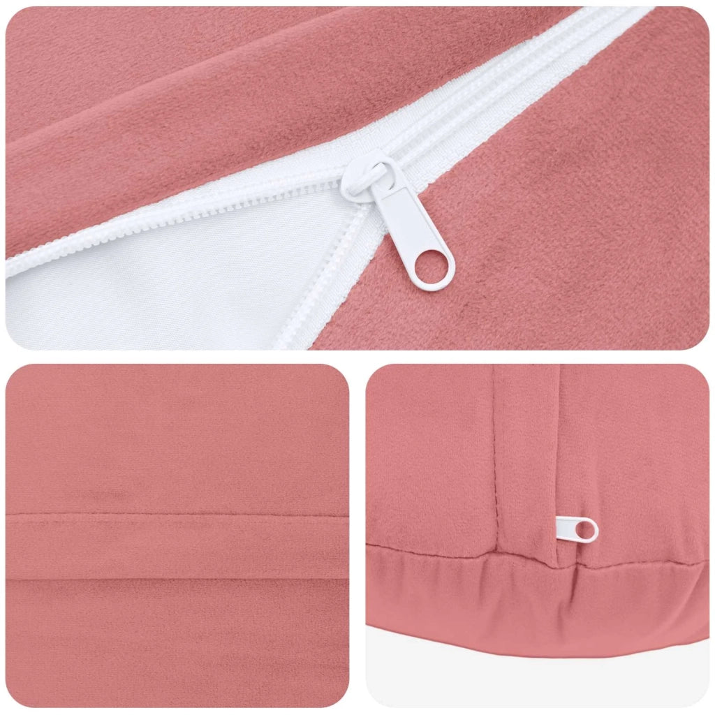 Cuscino con cuscino HEERLEN 6 pz Rosa Velluto 929022