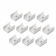 10 PZ Clip Guida Gancio Metallico per Fissaggio della Striscia Led Neon Flex SL241110