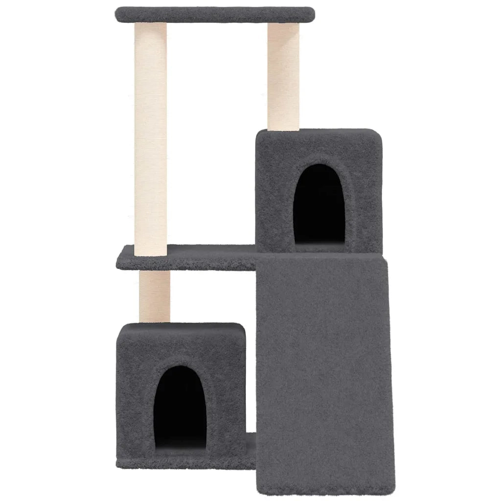 Albero per Gatti con Tiragraffi in Sisal Grigio Scuro 82 cm cod mxl 23901
